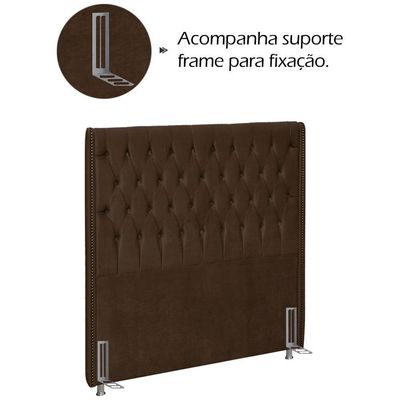 Cabeceira Solteiro 90 Cm Firezz Veludo Sl 942 Peer Sl 942