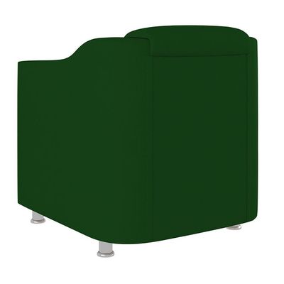 Poltrona Decorativa Recepção Cadeira Manicure Cores Cor:Verde