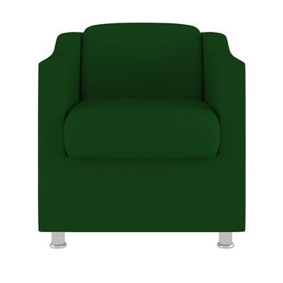 Poltrona Decorativa Recepção Cadeira Manicure Cores Cor:Verde