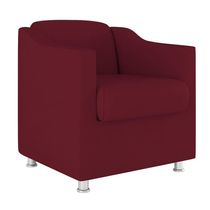 Poltrona Decorativa Recepção Cadeira Manicure Cores Cor:Marsala