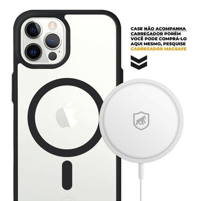 Capa Case Capinha Magsafe Para Iphone 12 Pro Max - Preta - Gshield