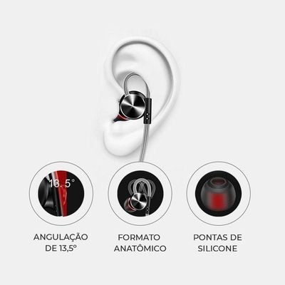 Fone De Ouvido Magnético Dual Shock - P2 - Gshield