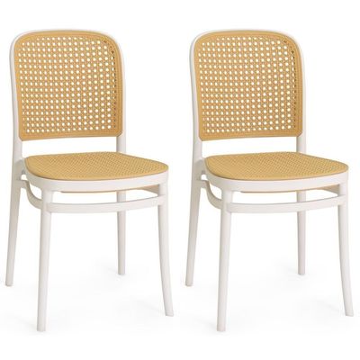 Kit 2 Cadeiras De Jantar Roma Para Sala E Cozinha - Branco