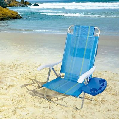 Mesa Portátil Azul Cadeira De Praia Porta Copo Celular Mor