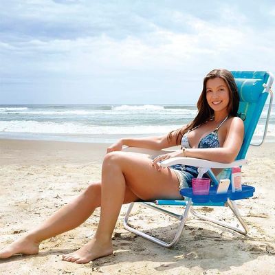 Mesa Portátil Azul Cadeira De Praia Porta Copo Celular Mor
