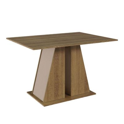 Conjunto Sala De Jantar Mesa Tampo De Madeira 4 Cadeiras Rustic/crema/preto Angel Madesa