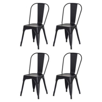 Conjunto 4 Cadeiras Tolix Iron - Design - Preta