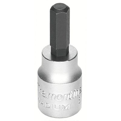 Soquete Em Aço Cromo Vanádio Ponta Hexagonal 3 Mm - Encaixe 3/8" Tramontina Pro Tramontina