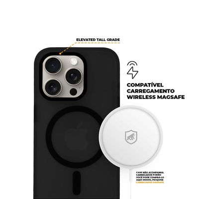 Kit Capa Magsafe Pro Preta e Pelicula Defender Pro Privacidade para iPhone 15 Pro Max - Gshield