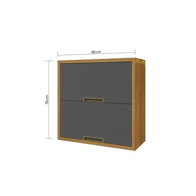 Cozinha Modulada Nesher Imperatriz 4 Peças (2 Balcões + 2 Aéreos) C4p23 Freijo/off White-nesher