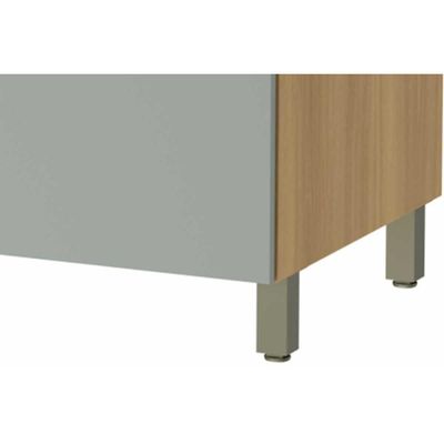 Gabinete De Cozinha Modulado Balcão Rainha 1 Porta Basculante E 1 Gaveta 80cm Nature Verde