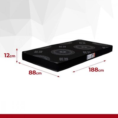 Colchão Solteiro Espuma D20 Pro Confort 88x188x12cm Preto Preto