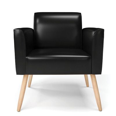 Poltrona Pés Palito Natural Marisa Corano D03 - D\'rossi Cor Preto