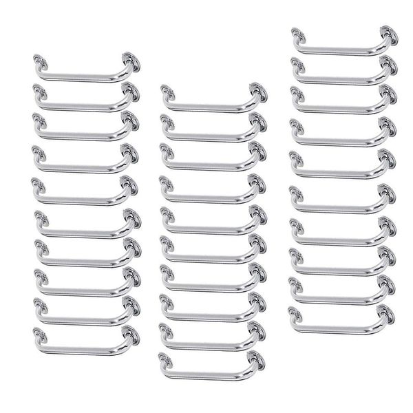Alça De Apoio Inox Barra 50cm Kit 30 Unidades Idoso Cadeirante Suporte Corrimao Banheiro