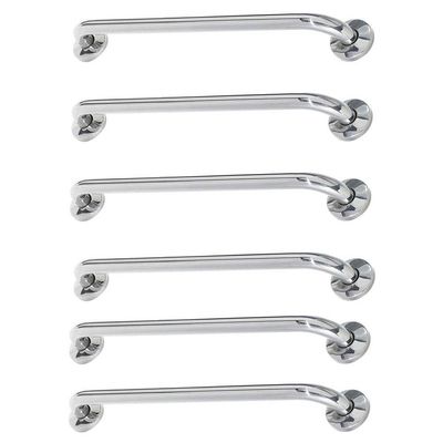 Alça De Apoio 60cm Kit 6 Unidades Suporte Segurança Idoso Corrimao Parede Banheiro