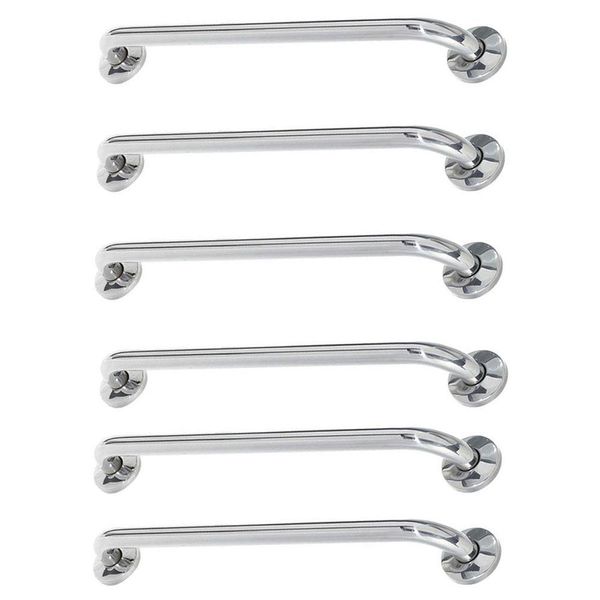 Alça De Apoio 60cm Kit 6 Unidades Suporte Segurança Idoso Corrimao Parede Banheiro