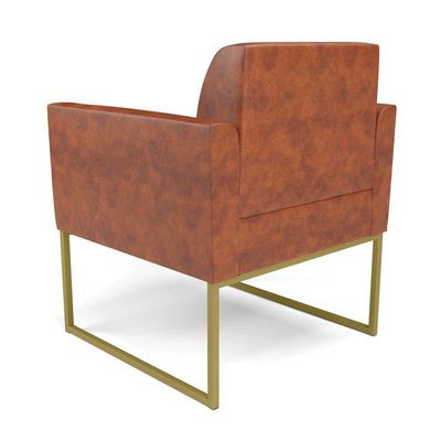 Kit 2 Poltronas Base Industrial Dourado Marisa Corano D03 - D\'rossi Cor Nozes