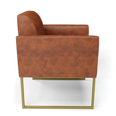 Kit 2 Poltronas Base Industrial Dourado Marisa Corano D03 - D\'rossi Cor Nozes