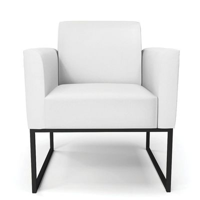 Kit 2 Poltronas Base Industrial Preto Marisa Corino D03 - D\'rossi Cor Branco