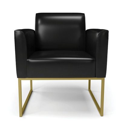 Poltrona Base Industrial Dourado Marisa Corano D03 - D\'rossi Cor Preto