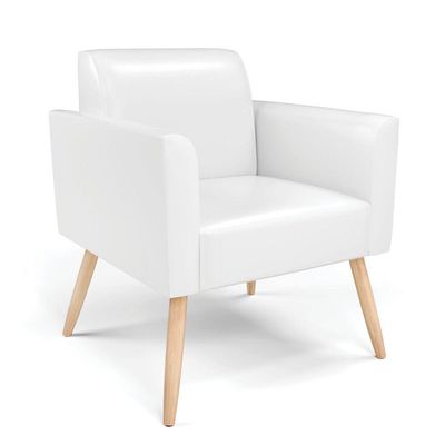 Sofá Namoradeira Com 2 Poltronas Pés Palito Natural Marisa Corano D03 - D\'rossi Cor Branco