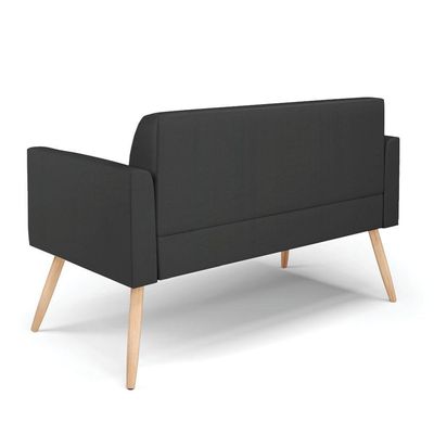 Sofá Namoradeira Pés Palito Natural Marisa Corino D03 - D\'rossi Cor Preto