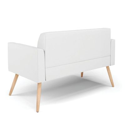 Sofá Namoradeira Pés Palito Natural Marisa Corino D03 - D\'rossi Cor Branco