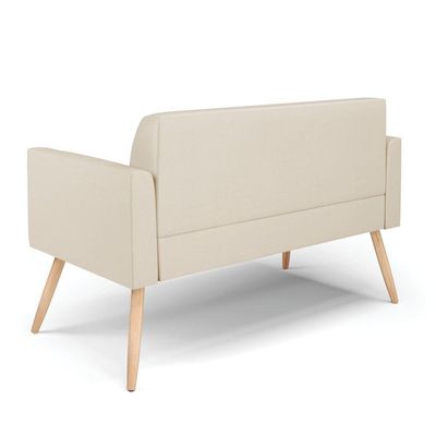 Sofá Namoradeira Pés Palito Natural Marisa Corino D03 - D\'rossi Cor Bege