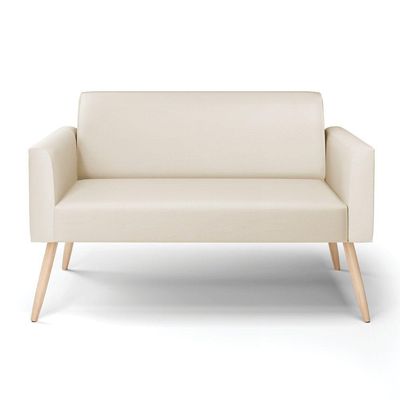 Sofá Namoradeira Pés Palito Natural Marisa Corino D03 - D\'rossi Cor Bege