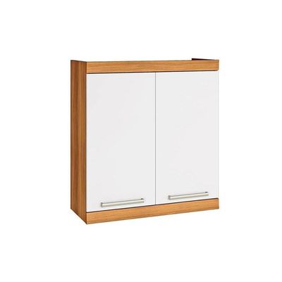 Armário Aéreo P- Cozinha Burguesa Premium C- 2 Portas 80cm Freijó-branco - Nesher