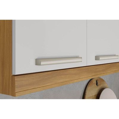 Armário Aéreo P- Cozinha Burguesa Premium C- 2 Portas 80cm Freijó-branco - Nesher