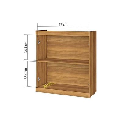 Armário Aéreo P- Cozinha Burguesa Premium C- 2 Portas 80cm Freijó-branco - Nesher