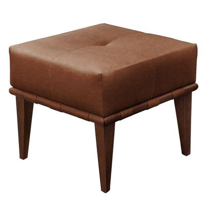 Conjunto - 2 Puffs Banqueta Noé Luxo Castellar Móbile Corino Caramelo