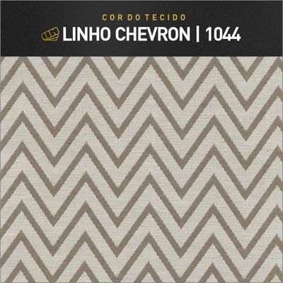 Conjunto - 2 Puffs Banqueta Thor Luxo Castellar Móbile Linho Chevron