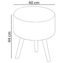 Kit 2 Puff Puf Para Sala Pes Palito Small Veludo Sl 944 Peer Sl 944