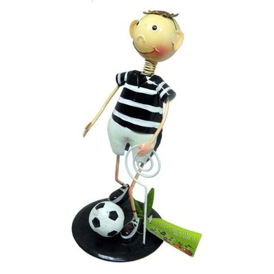 Boneco De Ferro Para Enfeite E Decoraçao Mesa Estante Torcedor Time Futebol Preto (bon-p-13)