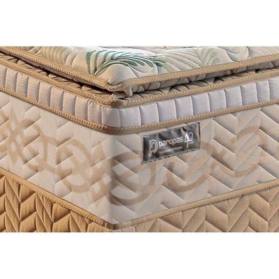 Conjunto Box Baú Casal: Colchão Molas Paropas Masterpocket Ensacadas Eco BambooBase Courano Clean