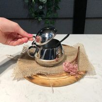Açucareiro De Mesa Todo De Inox 250g Acompanha Colher Lyr Porta Açucar Servir Chá Café Casa Cozinha