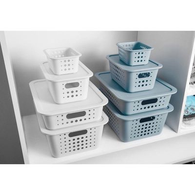 Cesto De Roupa Bege 47 L Com Tampa 41 X 31 X 55 Cm