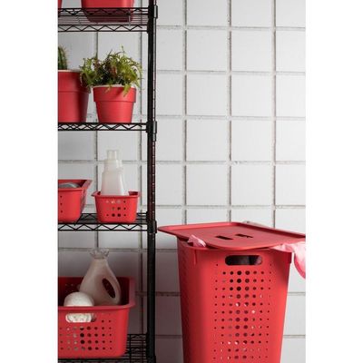 Cesto De Roupa Bege 47 L Com Tampa 41 X 31 X 55 Cm