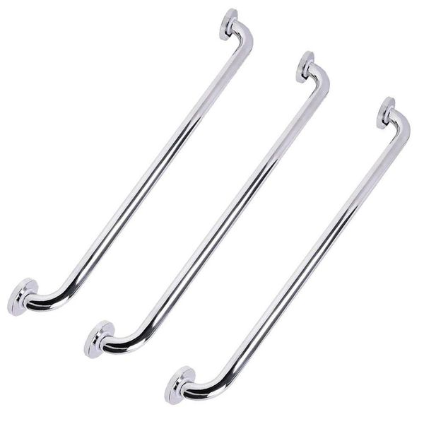 Alça De Apoio 70 Cm Aço Inox Kit 3 Uni Alça Suporte Acessivel Idoso Gestante Criança