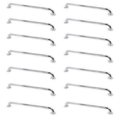 Alça De Apoio Barra Inox Kit 14 Unidades 70cm Segurança Idoso Deficiente