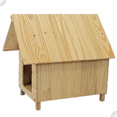 Casinha De Cachorro De Madeira Sem Pintura Simples Gigante N6