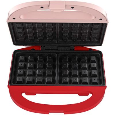 Maquina de Waffle Cadence Duet  - WAF200-127  ROSA/VERMELHO  110 VOLTS