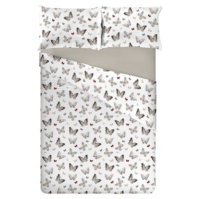 Jogo de Cama Queen Size 180 Fios Fiori - Borboleta (7380)