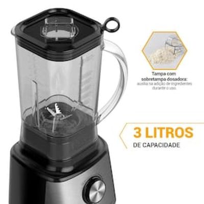 Liquidificador Philco PLQ2100PI Turbo Preto 1400W com 12 Velocidades Preto / 110