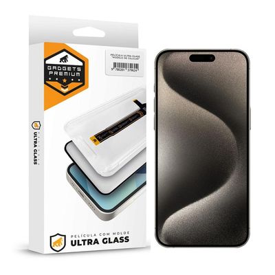 Kit Capa Gravity Preta e Pelicula Ultra Glass para iPhone 15 Pro - Gshield