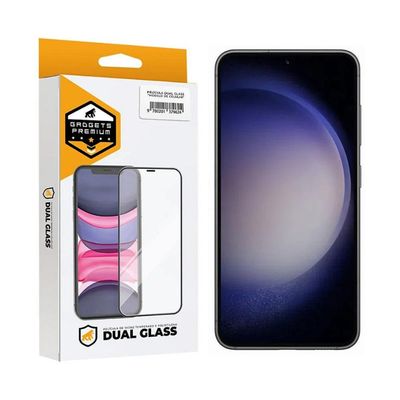 Kit Capa Dual Shock X e Pelicula Dual Glass Preta para Samsung Galaxy S23 Plus - Gshield