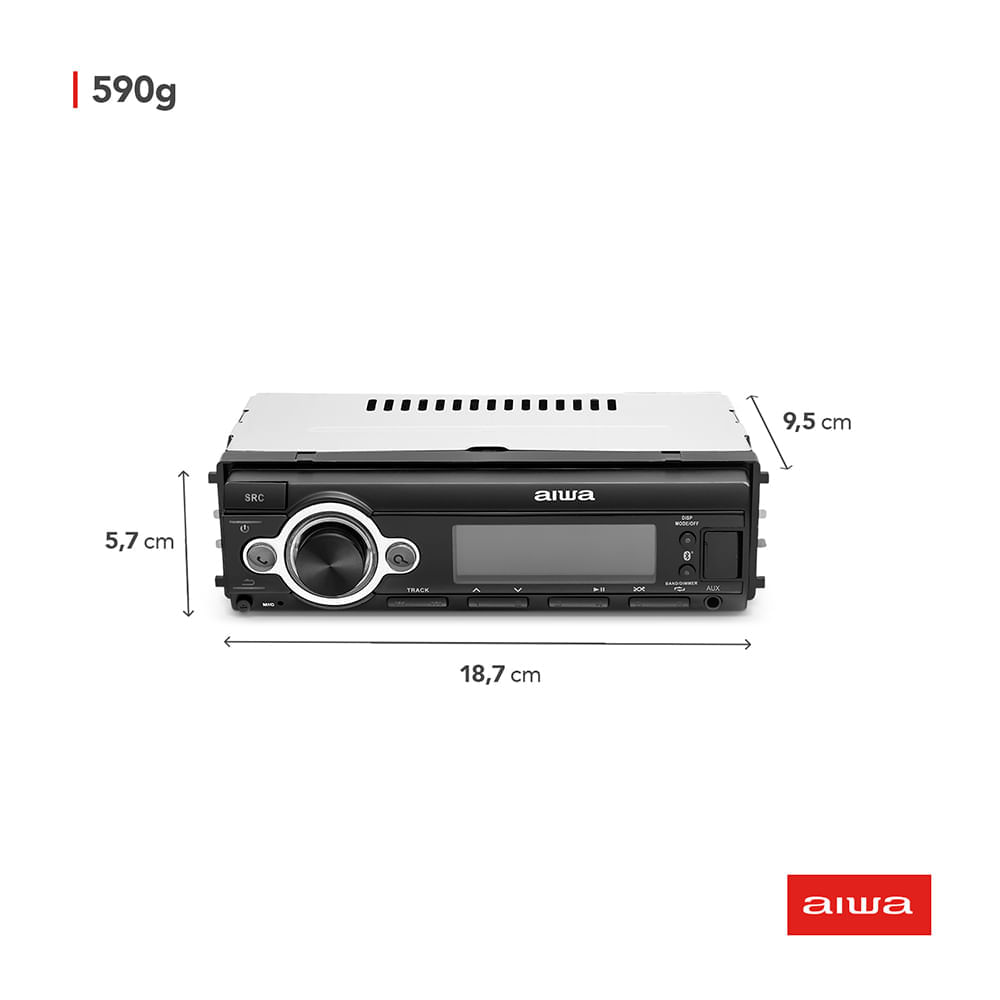 Som Automotivo Car Áudio AIWA CA-D-01 4X25W BT Mic