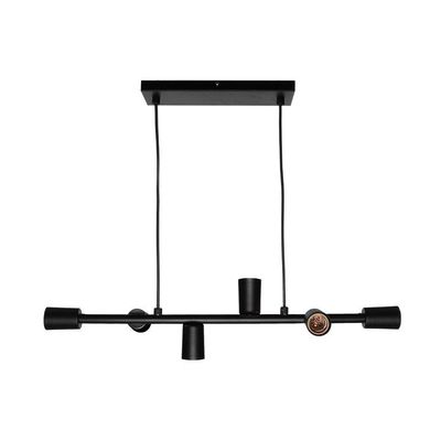 Lustre Pendente Taschibra Buds Para 6 Lâmpadas E27 Bivolt Preto